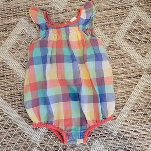Adorable plaid onesie!